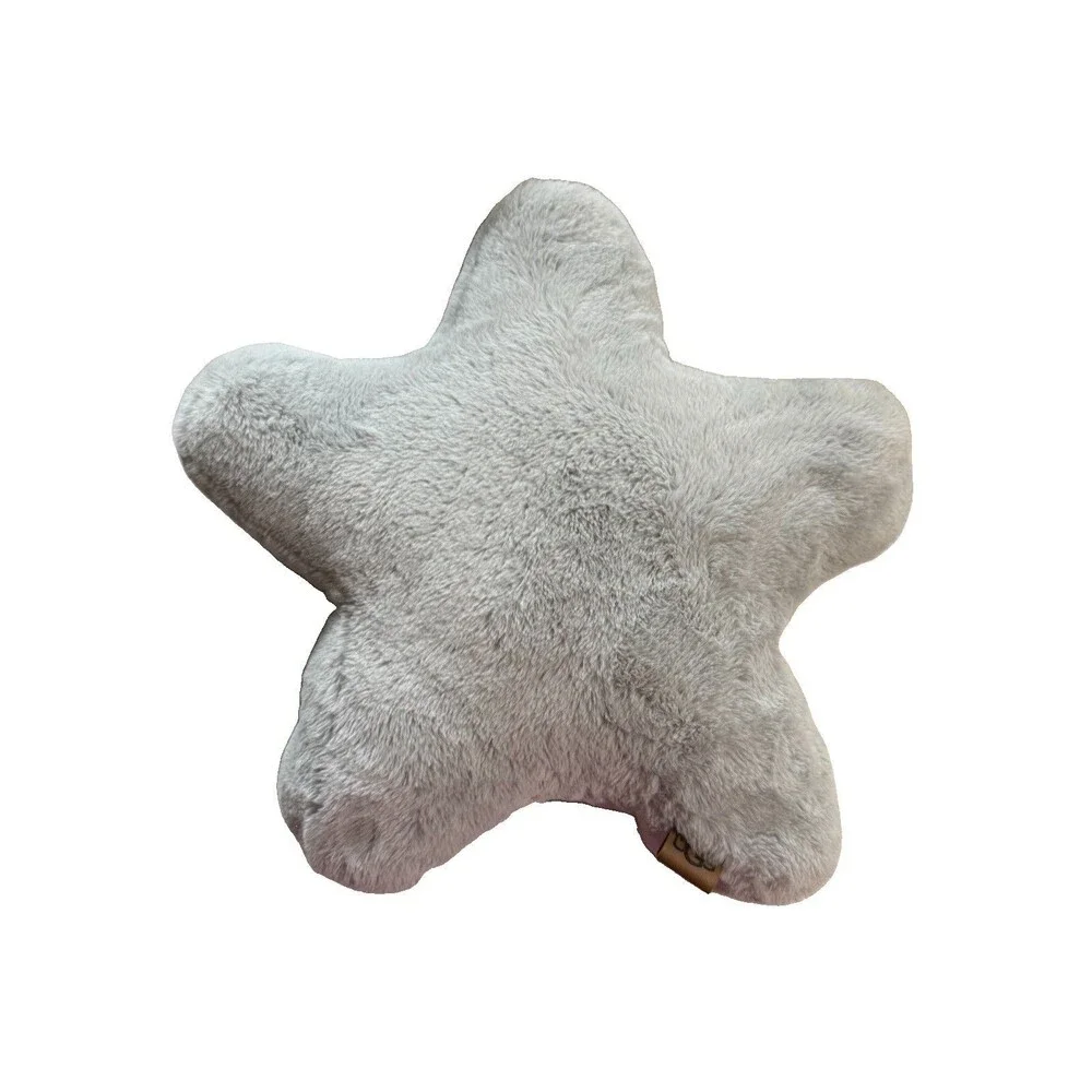 UGG Star Shaped Snuggly Faux Fur Throw Pillow Gray